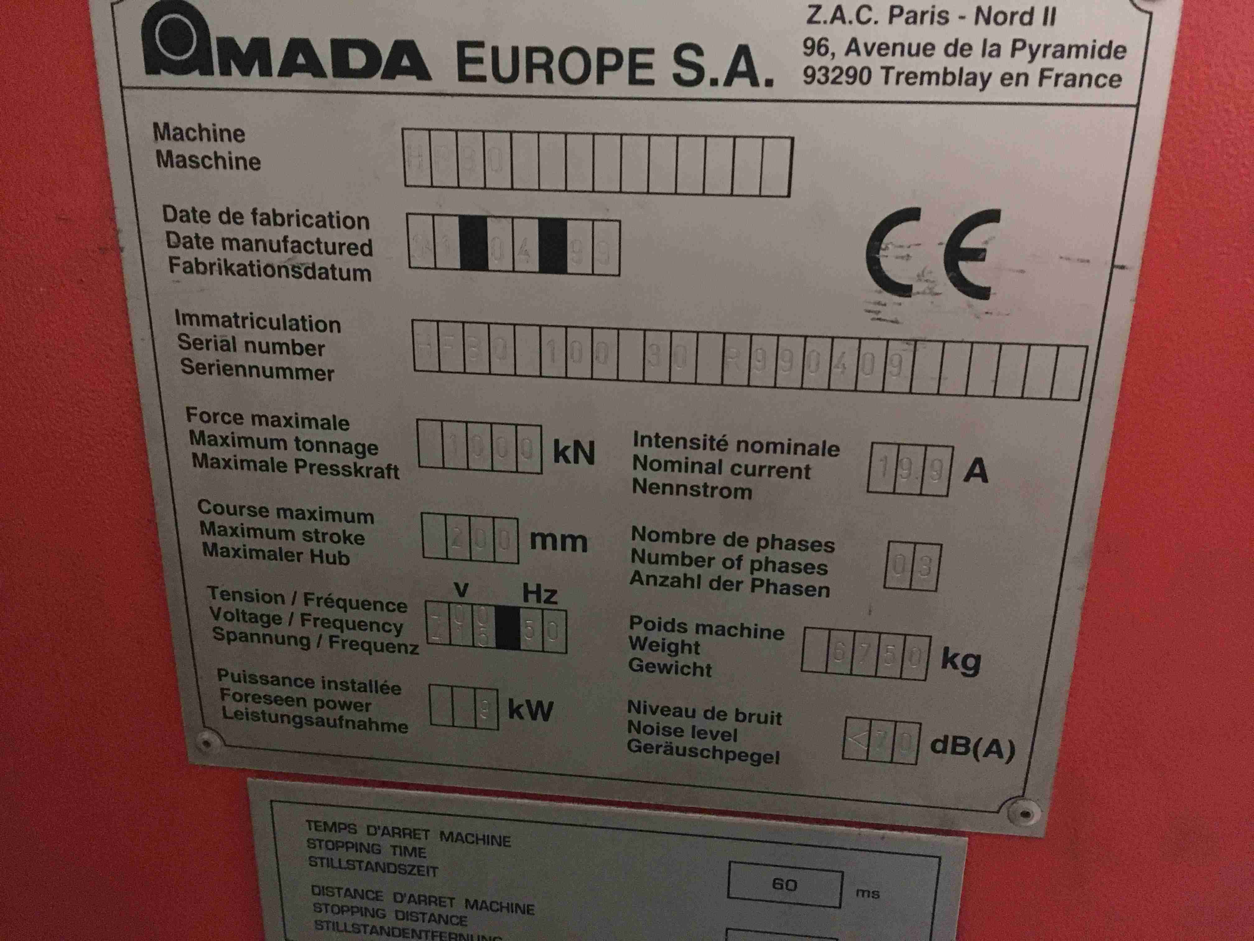 Amada HFB 1003 Promecam (1999)